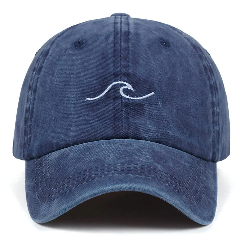 WZCX вышивка волнистые полосы простой Регулируемый Snapback весна осень унисекс Хип Хоп мода остроконечные кепки папа шляпа - Цвет: 02