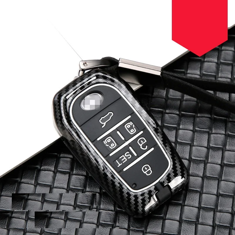 Карбоновый сплав+ силиконовый корпус умного ключа для Toyota alphard/vellfire Grandmaster Previa(15-19) чехол для ключей - Название цвета: 6button  CarbonBlack