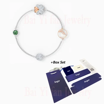 

2020 Fashion SWA New REMIX COLLECTION CLOVER STRAND Bracelet Unique Lucky CLOVER Decoration Female Romantic Jewelry Gift