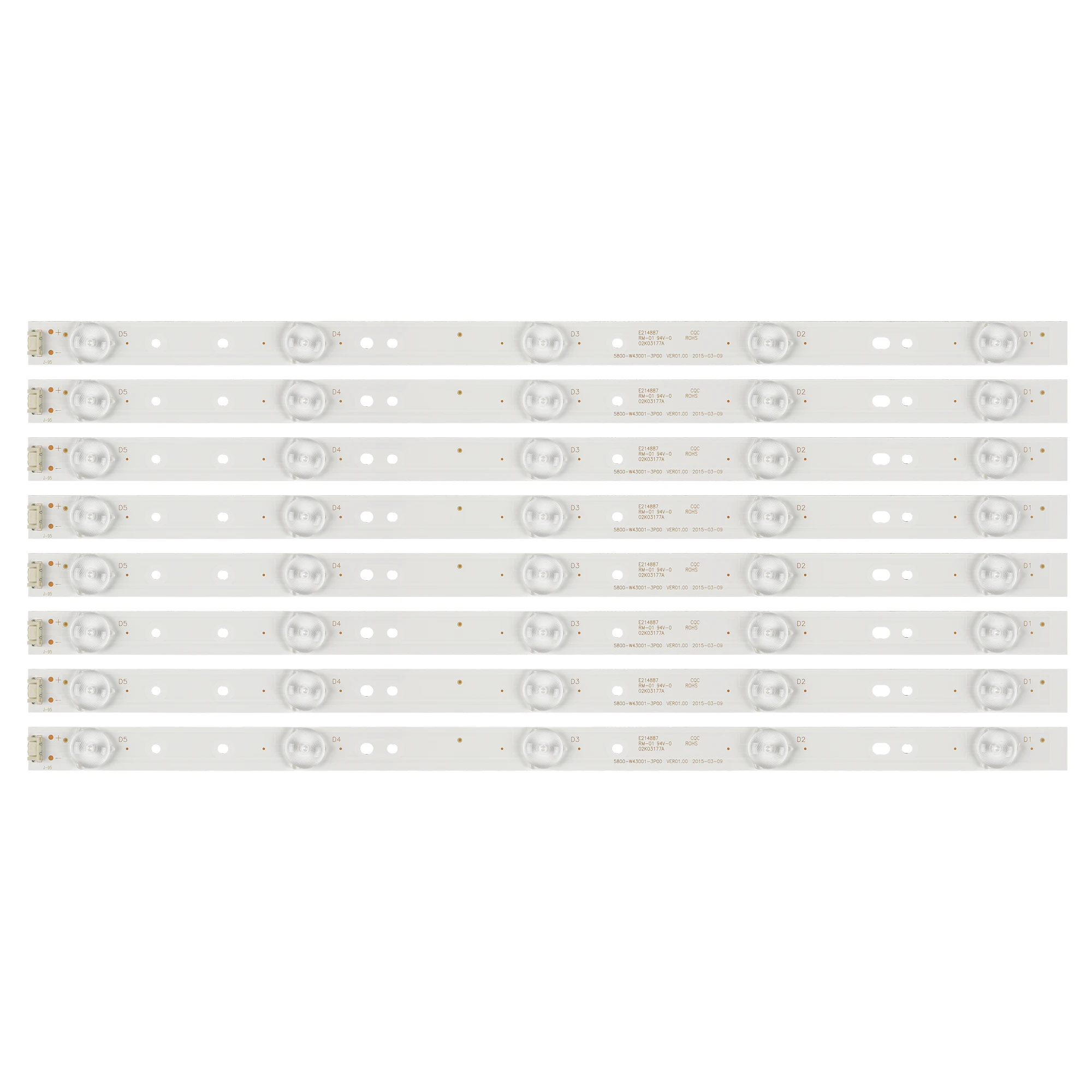 Led de Pol. 5led 405 mm para Polaroid Rrdl430fy Phph43e30 Novo