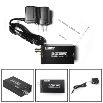 

Full HD Power Adapter Easy Operation High Speed Coaxial Cable 1080P Accessories Durable Converter Mini Video Audio 3G SDI HDMI