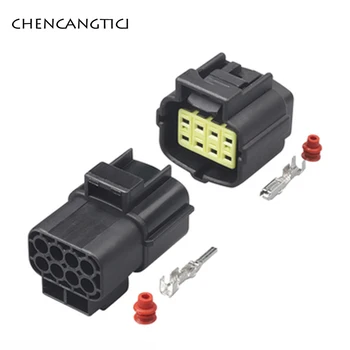 

2 sets 8 pin way Tyco AMP Denso Sealed Waterproof Wiring Auto Connector Plug For Yuchai Engine Oxygen Sensor 174984-2 174982-2