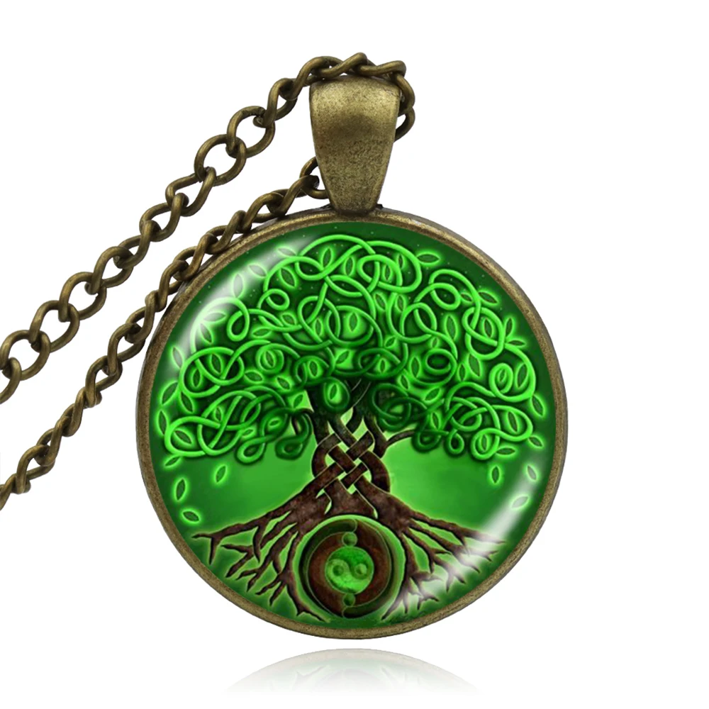 KARAIRIS Fashion Circle Celtic Подвеска из дерева жизни ожерелье чокер эффектное для женщин и