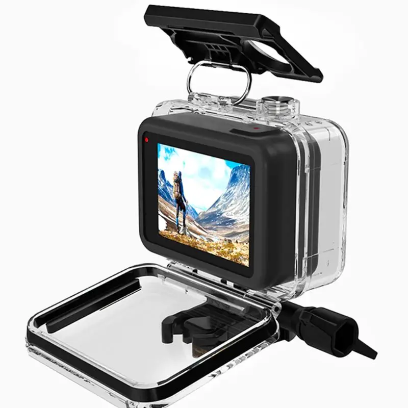 OOTDTY 60 м водонепроницаемый защитный чехол Дайвинг Корпус Крышка для GoPro Hero 8 камера комплект