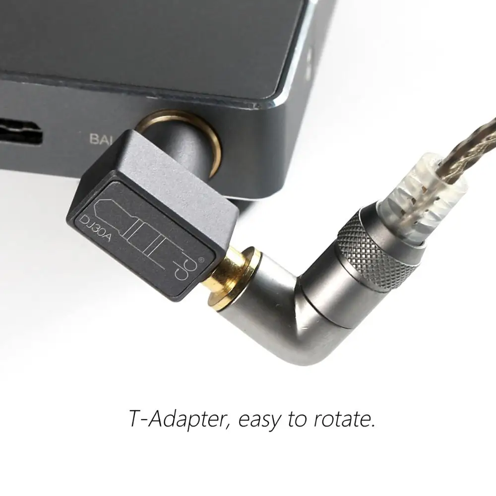 DD ddHiFi DJ30A 어댑터 3.5mm 암-4.4mm 수 3.5mm 이어폰 케이블 4.4 출력