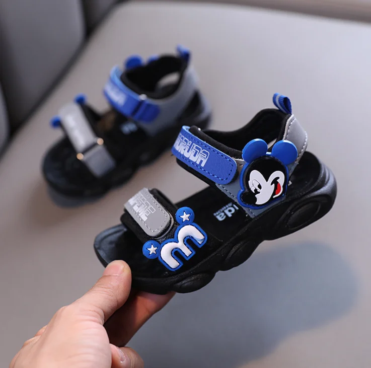 Disney-zapatos de playa antideslizantes para bebé, para niña Sandalias abiertas, zapatos de Mickey para niño, sandalia suave para niños, sandalia para niños pequeños 2021