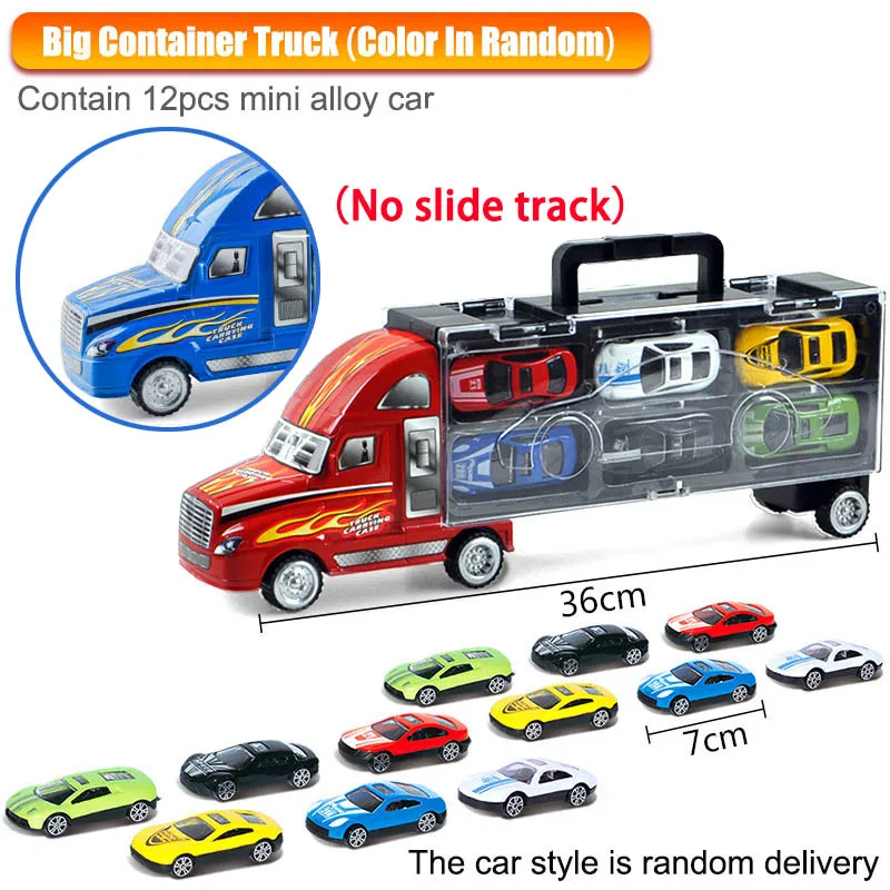 1pcs classic truck2 1/24 масштабный контейнер для хранения, грузовик, пластиковые транспортные средства, игрушки с литой под давлением мини-автомобиль, горячие Литые Автомобильные колеса, волшебные треки, машины для детей - Цвет: 1pcs classic truck2
