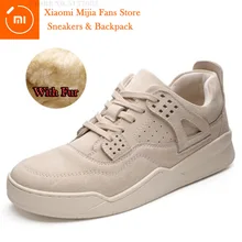 Новинка; Xiaomi Mijia; зимняя Вельветовая теплая обувь; модная универсальная обувь из замши в английском стиле; Мужская Спортивная повседневная обувь на шнуровке