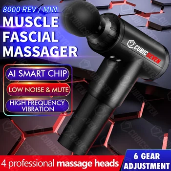 

Massage Gun Deep Tissue Massager Therapy Body Muscle Stimulation Pain Relief for EMS Neck and Back Relaxation Fitness Shaping