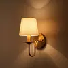 Fabric E14 wall lamp bedroom bedside lamp modern simple European style living room hotel study office wall light corridor lamp ► Photo 1/6