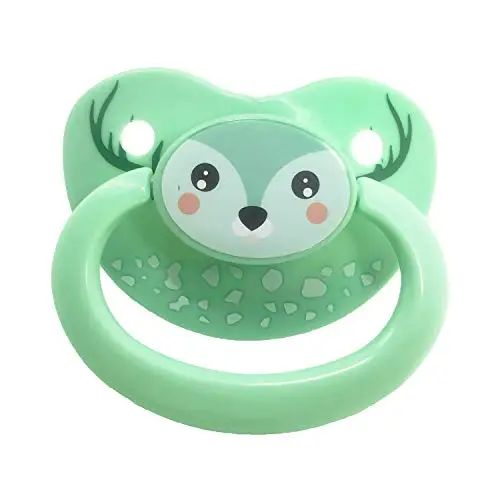 TEN@NIGHT Christmas Adult Baby Pacifier Dummy Silicone Nipple DDLG Daddy Girls Cute Printing Animal Large Size Pacifier