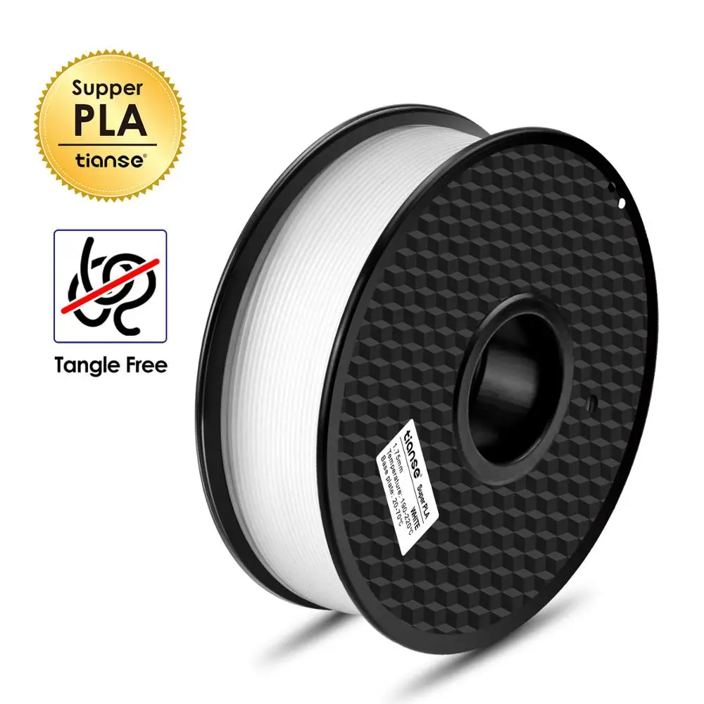 

TIANSE PLA Filament 1.75mm 1kg Neat Winding For 3D Printer No tangle Print Smoothly Degradable Plastic PLA Material for Printing