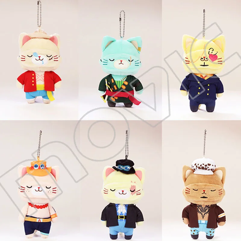 고양이 패치 마스크 봉제 인형 원피스 면 펜던트, 14cm 루피 산지 법 에이스 ..