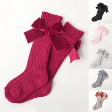 Элегантные женские носки до лодыжки мягкие дышащие носки милые хлопковые короткие женские носки с большим бантом на пятке, сезон осень-зима