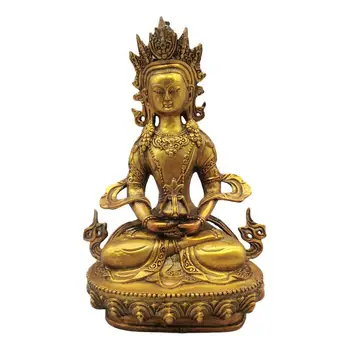 

LaoJunLu Gilt Buddha Statue Imitation antique bronze masterpiece collection of solitary Chinese traditional style jewelry