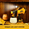 DEKO HVLP Spray Gun with LED Light & 3 Nozzle 1200ml Large Capacity High Power Electric Paint Sprayer for Home DIY 4