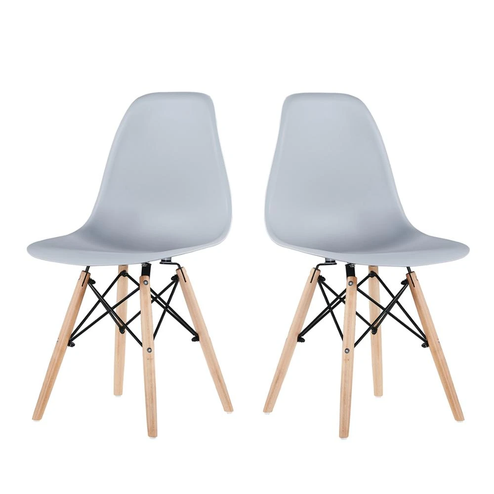 Dining Chairs Kitchen Chairs Set Of 2 Modern Dining Room Side Chairs With Polypropylene Cushion Seat Back Black Gray White Dining Chairs Aliexpress