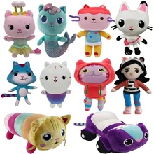 

7 Pcs/Set 25Cm Gabby Dollhouse Plush Toy Mercat Cartoon Stuffed Animals Mermaid Cat Mermaid Plushie Dolls Kids Birthday Gifts