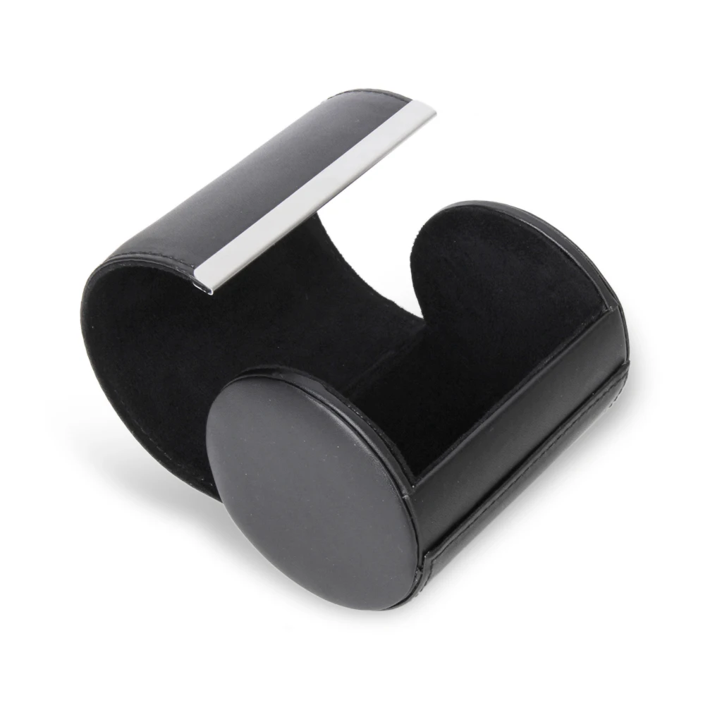 Цилиндрический держатель для хранения галстука на шею, защитный чехол на роликах для путешествий черного цвета Цилиндрический держатель для хранения галстука на шею, защитный чехол на роликах для путешествий черного цвета