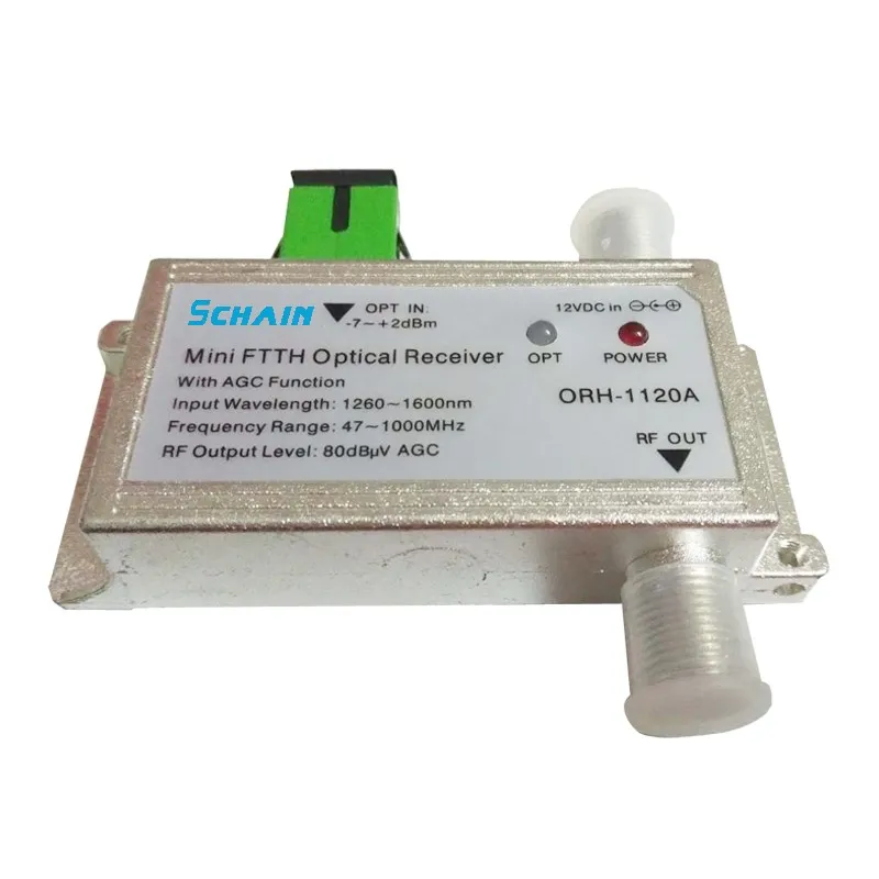 Mini CATV FTTH Optical Receiver 47 1000MHz without WDM 3 way passive FTTH negative optical receiver 1