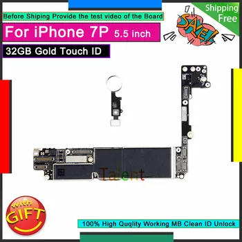 

For IPhone 7 Plus Motherboard 32GB Gold Touch ID Unlock Disassembly Mainboard Good Working Logic Board Tested Full Functions