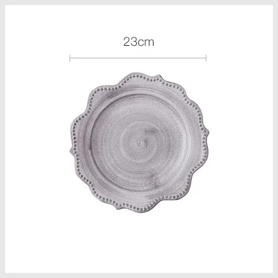Тарелка японская керамическая посуда Домашний набор самолет креативный скандинавский Ретро Западный высококачественный персональный долговечная посуда набор посуды - Цвет: Flat plate