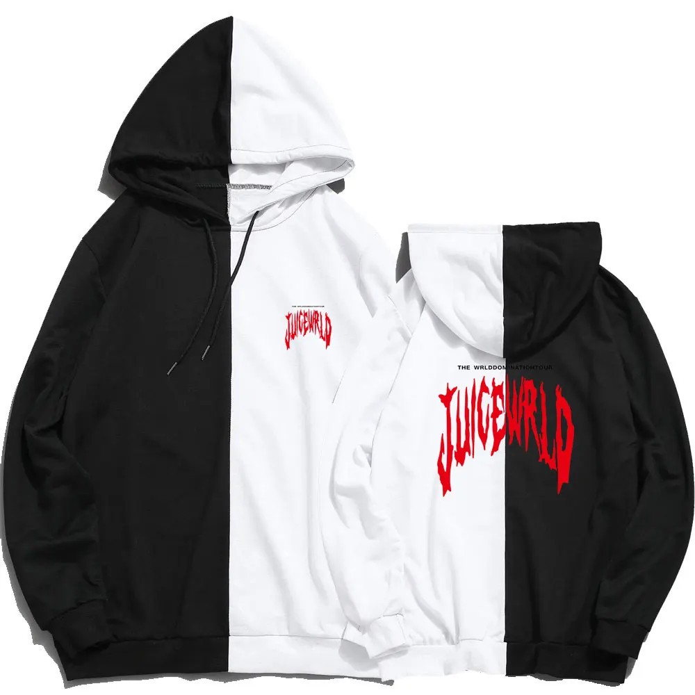 Летняя Толстовка rap JUICEWrld с принтом Шаринган двухцветные толстовки пуловер