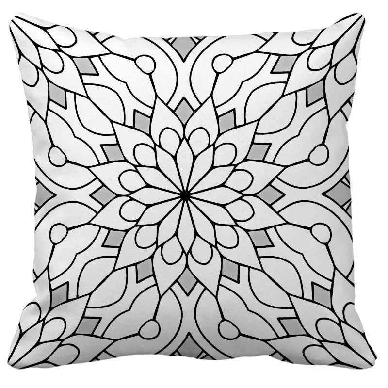Simple geometric printing bedroom sofa living room decorative pillow case