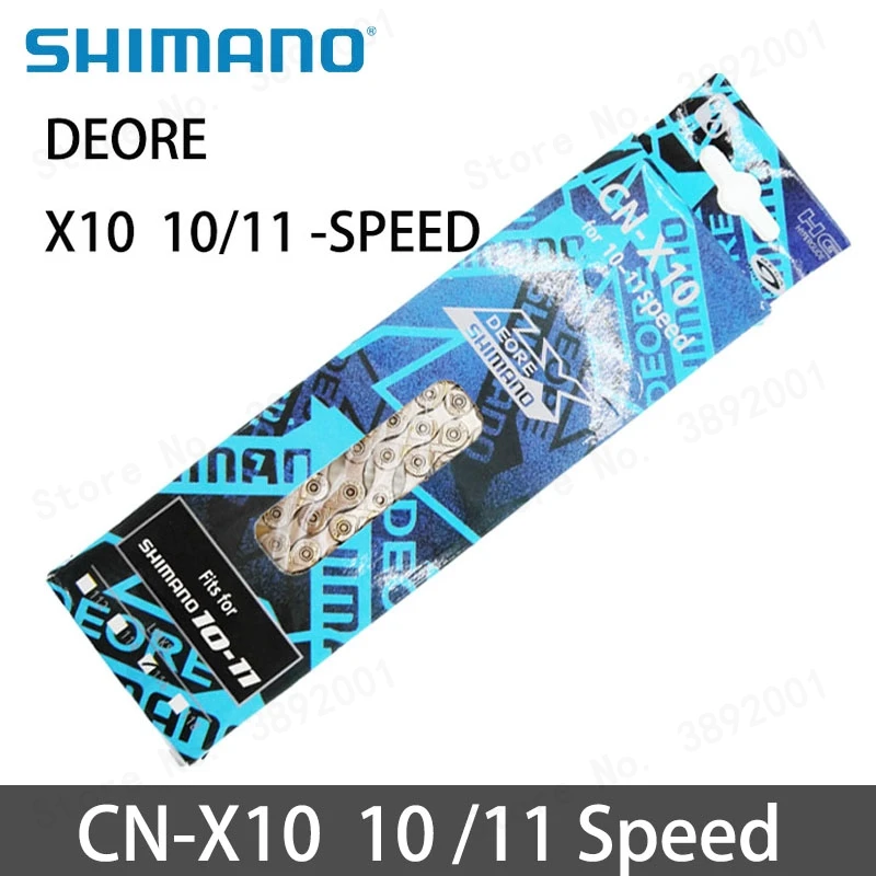 

SHIMANO DEORE X10 10 Speed 11 Speed Chain 116L Quick Release Links 10/11 Speed Freewheel Chain MTB Mountain Road Bicycle Chain