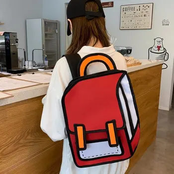 

Fashion Unisex Girls Boys Casual Creative 3D Nylon Canvas Simple Student Bag Baskpack