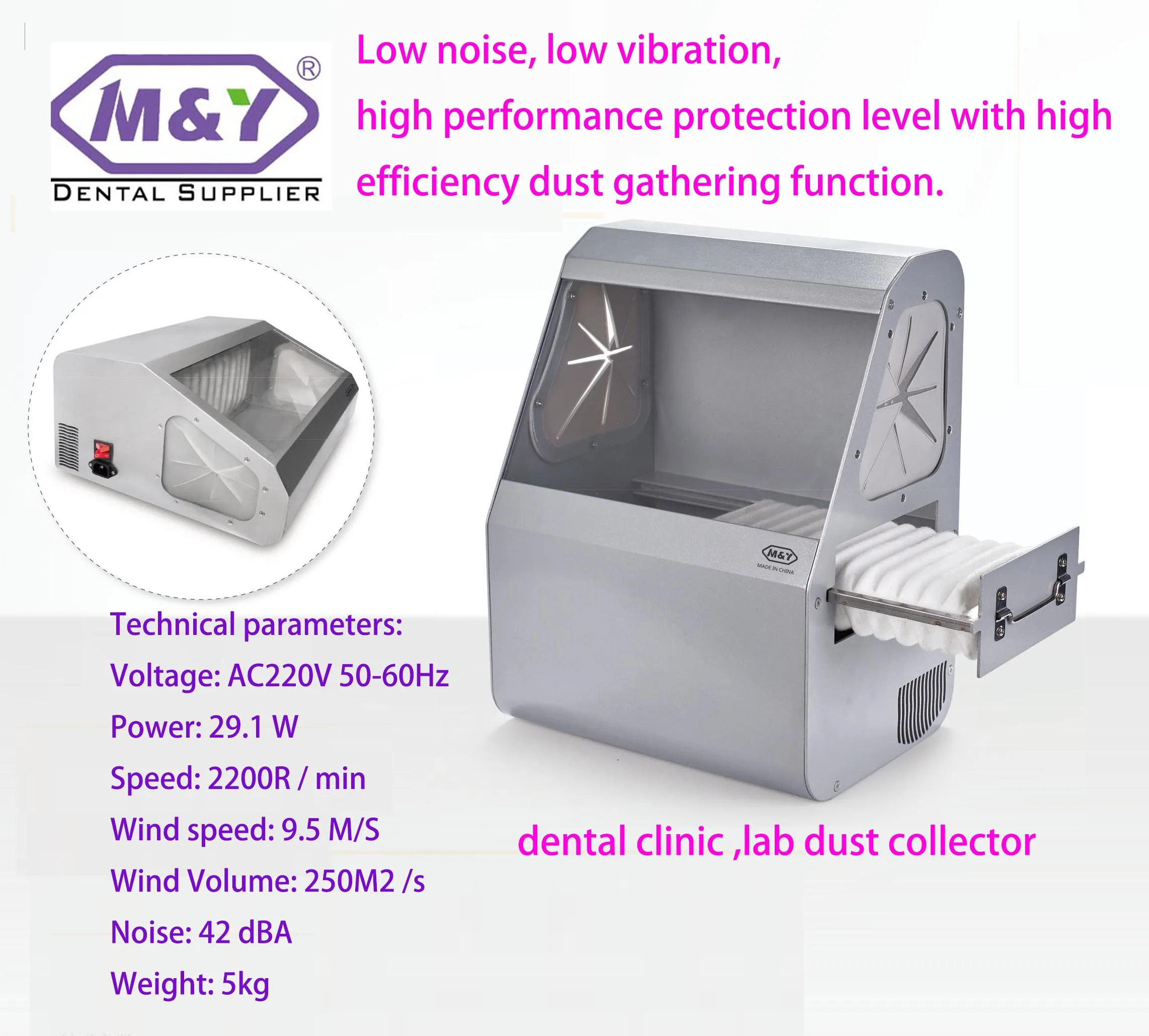 

Dental Dust Collector Vacuum Dust Extractor Dental Laboratory clinic sandblasting protector box
