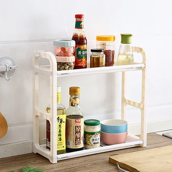 

Organization Storage Racks Multifunctional Double-layer Plastic Storage Racks Independent and Durable Kitchen Family