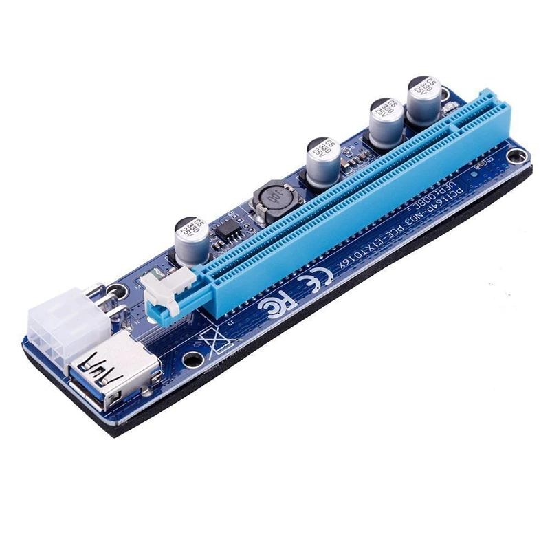Ver008C 6Pin Pci-E 1X To 16X Riser Card удлинитель Usb 3,0 кабель для майнинга