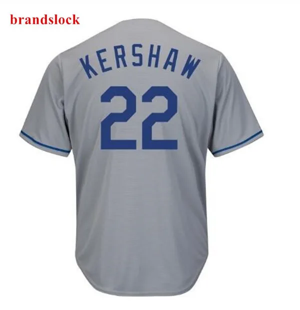 Клейтон Кершоу Лос-Анжелес быстросохнущие крутые короткие футболки спортивные Бейсбольные Джерси рубашки для мужчин оптом дешевые майки - Цвет: Черный