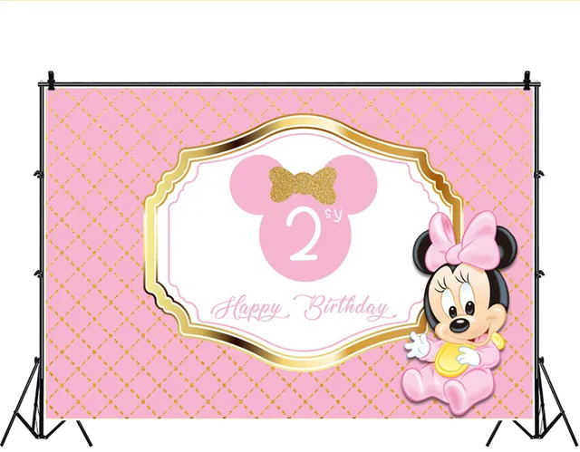 Disney Mickey Minnie Mouse Photography Backgrounds Cloth Photo Shootings Backdrops For Kids Birthday Party Baby Shower Backdrops Party Backdrops Aliexpress
