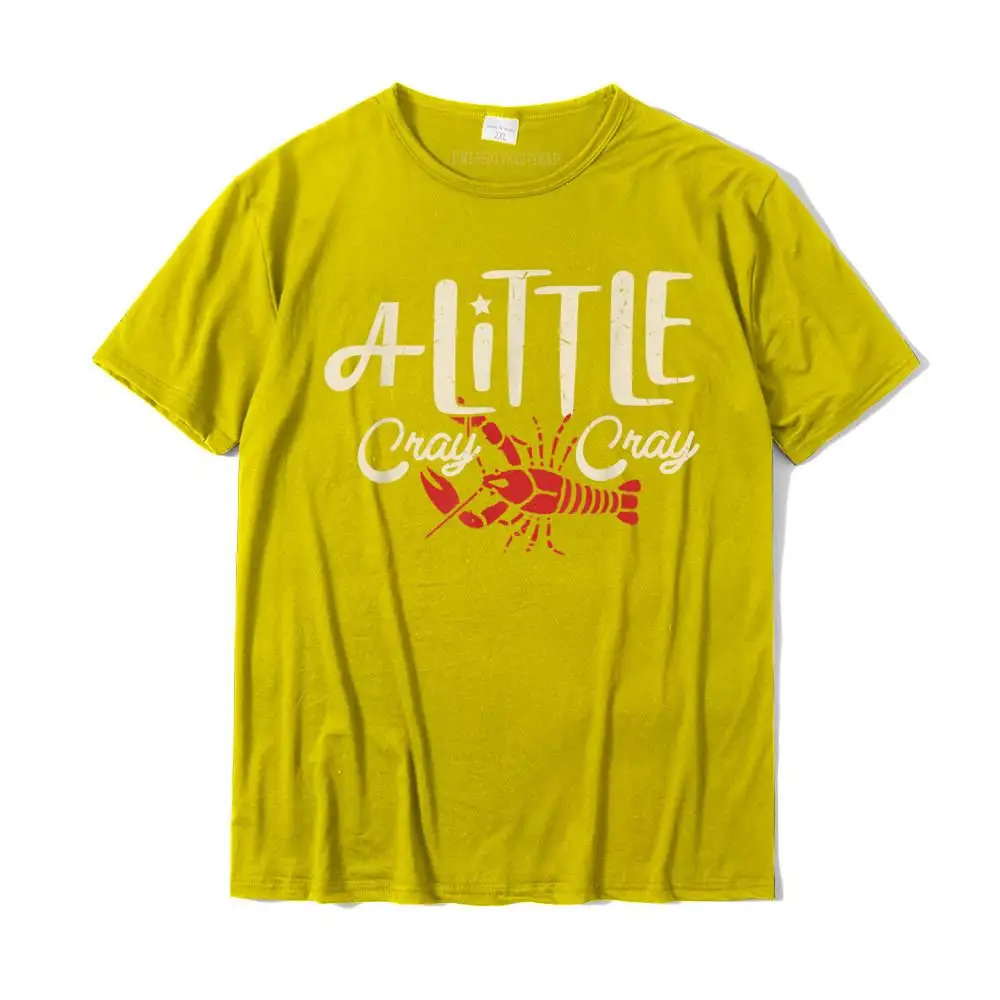 Casual Young Faddish Printing Tops Shirts Round Collar Autumn Cotton T-shirts Simple Style Short Sleeve Tops Shirts Crawfish Boil Shirt A Little Cray Crayfish Boils Men Women T-Shirt__MZ14968 yellow