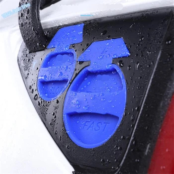 

Lapetus Car Styling Charging Port Waterproof Dust Protector Cover Trim Fit For Tesla Model 3 2018 - 2020 Black / Blue Look
