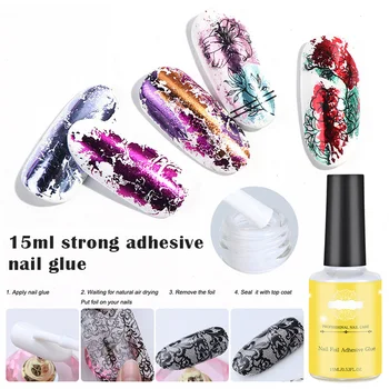 

High Quality 15ml White Transparent Star Sticker Special Glue Nail Art Stickers DIY Decoration Nail Supplies