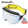 Gafas de esquí Snowboard gafas Anti-niebla máscara de esquí grande gafas protección UV deportes de invierno al aire libre esquí patín para hombres mujeres ► Foto 2/6