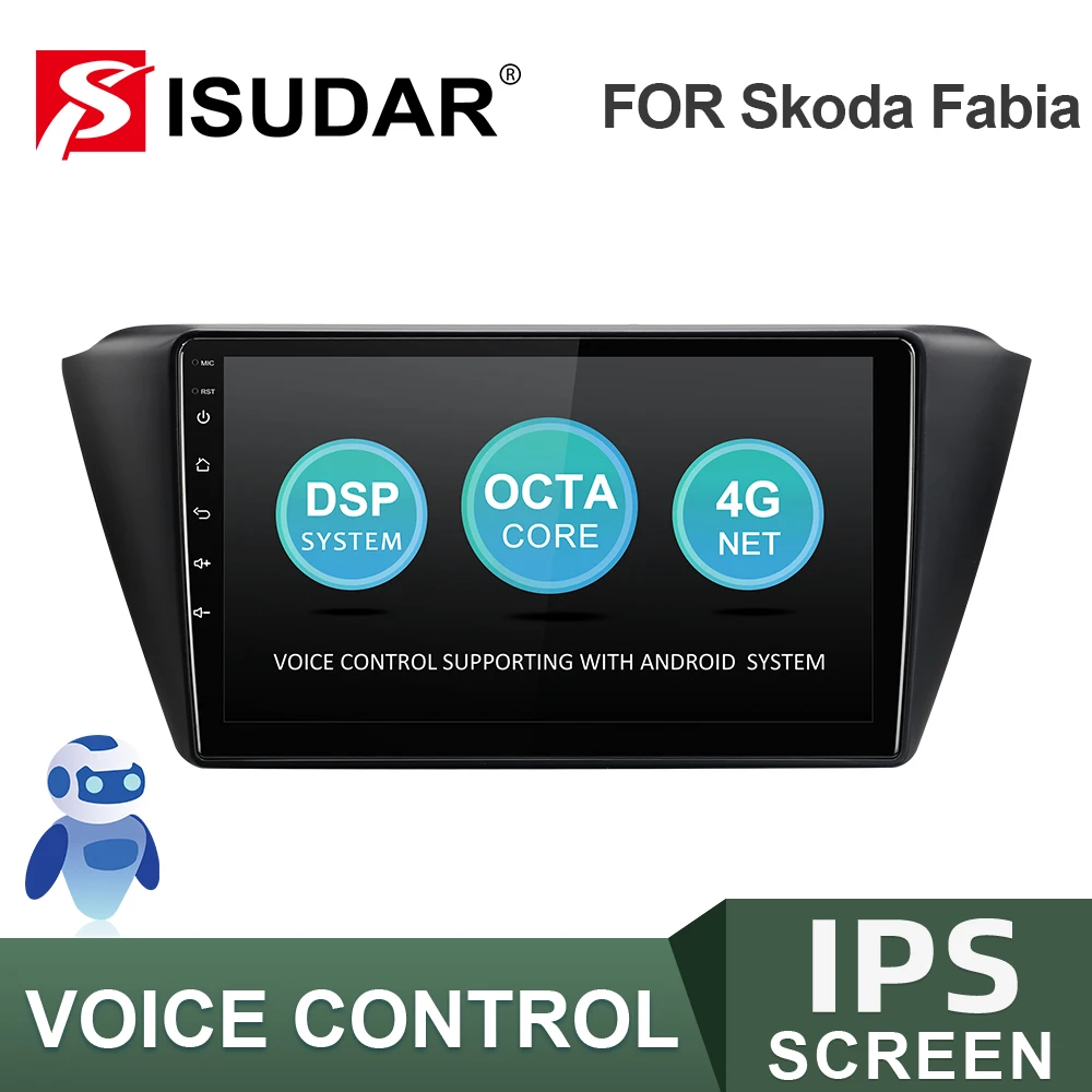 

ISUDAR V57S Android Autoradio For Skoda Fabia 2015-2019 Car Radio with Screen GPS Voice Control Stereo System FM CANBUS No 2 Din