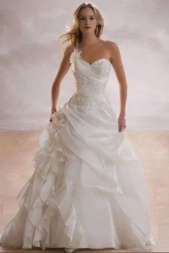 Горячая Распродажа Vestido De Noiva дизайн платье на одно плечо свадебное платье длиной до пола платья для матери невесты