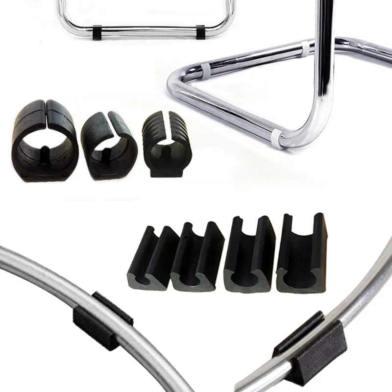 

Plastic Office chair leg pads Covers Non-Slip u-type tube mat steel pipe clamp Chair Feet Wrap Pads Floor Protectors Tube Clamps