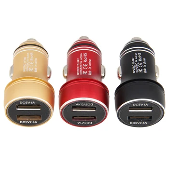 

Dual USB Car Charger 2.4A Fast Charing 2 Port USB Car Cigarette Socket Lighter For Car USB Charger Power Adapter 200pcs/lot