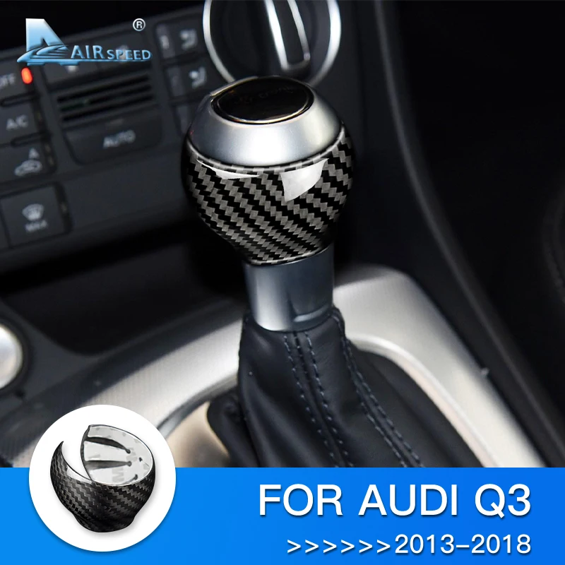 

AIRSPEED for AUDI Q3 2013 2014 2015 2016 2017 2018 Accessories AUDI Q3 Carbon Fiber Interior Trim Gear Shift Knob Cover Sticker