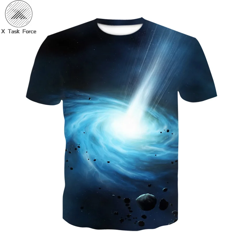 

Creative personality tunnel time and space through 3D printed t-shirts summer short sleeve t-shirts fashion short sleeve t-shirt