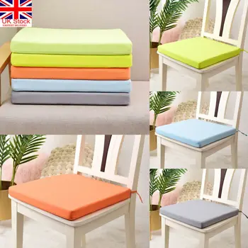 

WATERPROOF Chair Cushion Seat Pads OUTDOOR Tie On Garden Patio REMOVABLE COVER!