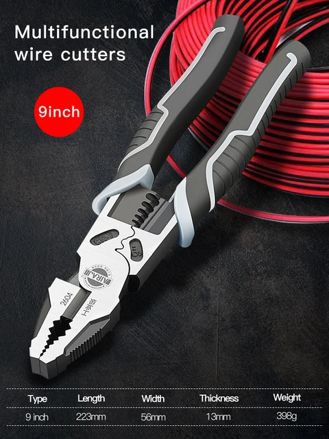 AIRAJ Multifunctional Universal Diagonal Pliers Needle Nose Pliers Hardware Tools Universal Wire Cutters Electrician Wire Pliers H