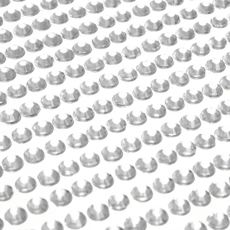 990PCS DIY Self Adhesive 6Color Rhinestone Stickers Decorative Convenient - Цвет: White