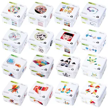 

Wooden Early Learning Education Intelligence Building Block Toys Children Portable Travel Cognitive Interactive Game Toy
