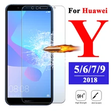 Защитное стекло для huawei Y5 Y6 Y7 Y9 Prime Y 5 6 7 9 ii glas Защитная камера для экрана huawey armor cover пленка 6Y